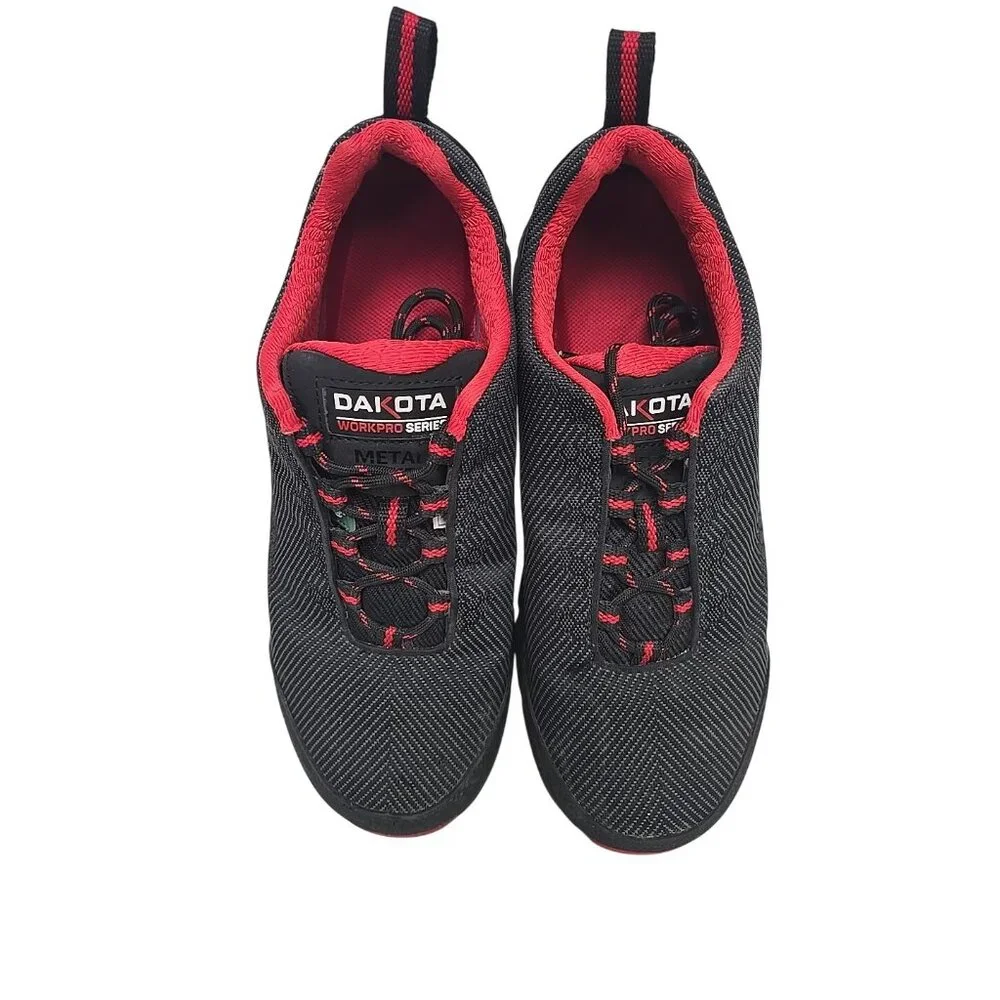 DAKOTA Men's 2410 CTCP Quad Comfort Anti Slip Low Cut Safety Shoe Black Red 9.5M - Picture 8 of 9